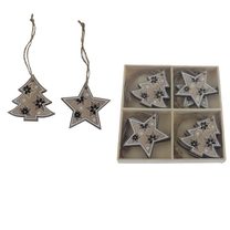 Vánoční dekorace k zavěšení mix, 8 ks D6442 - 5,7 cm