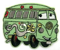 Nažehlovačka autobus zelený 85x70 mm