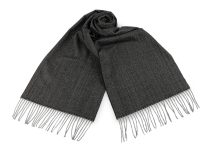 Pánská šála s třásněmi 35x175 cm