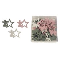 Vánoční ozdoby, 18ks D2358 - 4,5 x 0,4 x 3,5 cm