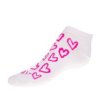 Ponožky nízké Srdíčka růžová - 39-42 růžová