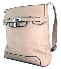 Crossbody kabelka se zámečkem S0708 béžová