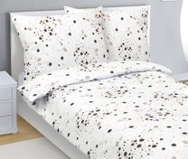 Povlečení krepové Hnědá,Bílá 80/305