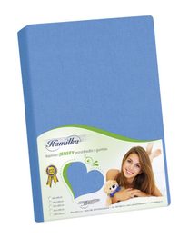 Prostěradlo jersey - 180x200 cm modrá