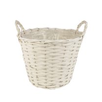 Obal s plastem bílý P0242 - dia 23 x 18/22 cm