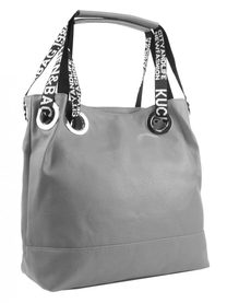 Šedá velká moderní kabelka přes rameno i crossbody