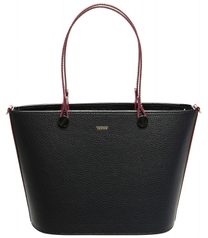 Černo-červená matná vystužená kabelka S313