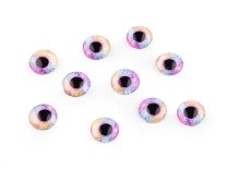 Skleněné oči k nalepení Ø10 a 12 mm 10 kusů