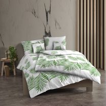 Francouzské bavlněné povlečení renforcé 220x200, 70x90cm TROPICAL bílé