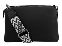 Černá crossbody dámská kabelka se třemi sekcemi Jessica