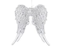 Dekorace andělská křídla s glitry k zavěšení na stromeček