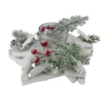 Vánoční svícen na jednu svíčku P2288 - 17 × 8 cm