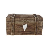 Dřevěný box D7349 - 18 × 13 × 12,5 cm
