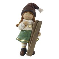 Dekorace holčička X7258/2 - 6.5 × 4.5 × 15.5 cm