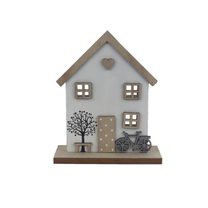 Dekorace domeček D6802 - 15 × 6 × 18.5 cm