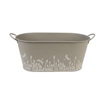 Květináč plechový K2593/2 - 28,5 x 14 x 12,5/14,5 cm