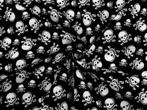 Bavlněná látka lebky METRÁŽ