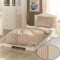 Bavlněné povlečení PROVENCE COLLECTION 140x200, 70x90cm Eleonora béžová POSLEDNÍ 1 KUS SKLADEM