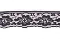 Černá Silonová Krajka 0045: Šíře 4,5 cm, Prodáváno na Metry