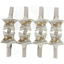 Hvězdičky klip, 8ks X0375 - 2,5 x 0,5 x 4,5 cm