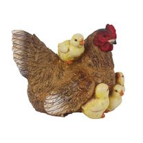Dekorace slepička s kuřátky X8092