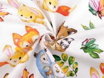 Bavlněný flanel zvířátka METRÁŽ - šíře 160cm