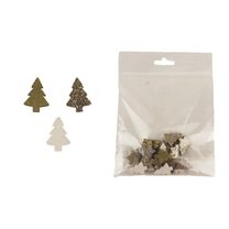 Dekorační stromečky, 24 ks D4672 - 1,5 x 0,2 x 2 cm