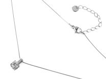 Náhrdelník z nerezové oceli s broušeným kamínkem