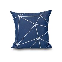 Povlak na polštář bavlna NORDIC COLLECTION GRID modré