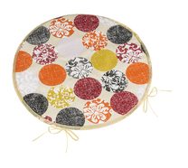 Sedák BERTA kulatý hladký - průměr 40 cm Hnědá,Vínová,Oranžová