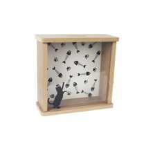 Dřevěná pokladnička kočka LOVELY CAT O0316 - 18 × 7 × 17 cm
