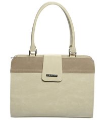 Béžovo-hnědá business kabelka s magnetickou klopou S660