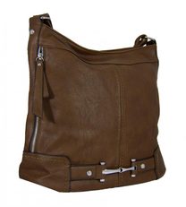Crossbody s boční zipovou kapsou D1052 tmavě hnědá