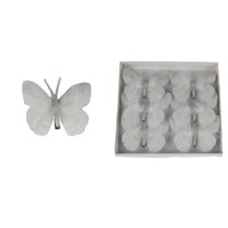 Dekorační motýl, 6ks X4971 - 7,8 x 6,5 x 1,2 cm