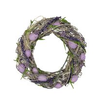 Věnec s vajíčky fialový P0962/2 - dia 35 x 8 cm