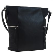 Černá dámská crossbody kabelka s bočními kapsami AE-9025
