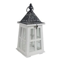 Dřevěná lucerna 32 cm D6037