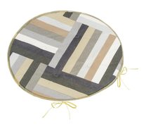 Sedák Adéla kulatý hladký - průměr 40 cm Pruhy šedá