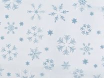 Tyl oděvní / dekorační vánoční vločky s glitry METRÁŽ