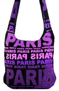 Moderní crossbody taška PARIS s fialovým potiskem