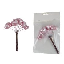 Dekorační srdíčka na drátku, 12 ks X7608-05 - 12 × 20 × 3 cm