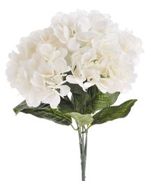 Trs hortenzie 42 cm - bílá