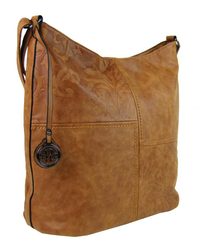 Velká crossbody kabelka s ornamenty 1768-BB koňaková hnědá