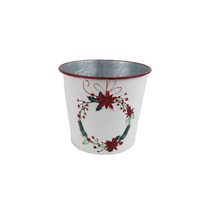Vánoční květináč plechový K3913/1 - 12 cm