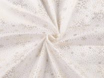 Dekorační samet / velvet vánoční se zlatým potiskem METRÁŽ