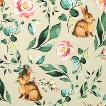 Látka - Bavlna Zelená,Béžová,Růžová 48/003 šířka 160 cm