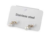 Perlové náušnice z nerezové oceli
