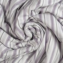 Bavlněné napínací prostěradlo 90x200cm fialový proužek