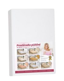 Prostěradlo plátěné Bílá 172/201