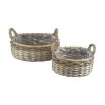 Obal k osázení s plastem, 2 ks P2253 - 22,5x15,5x11/16cm